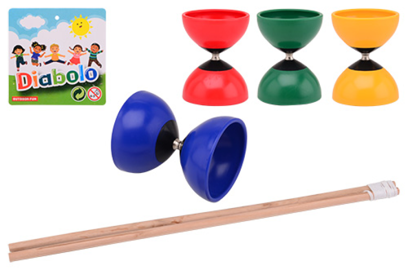 Outdoor Fun diabolo met houten stokjes