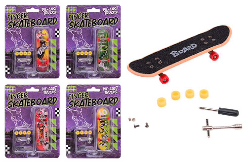 Vinger skateboard 4 assorti