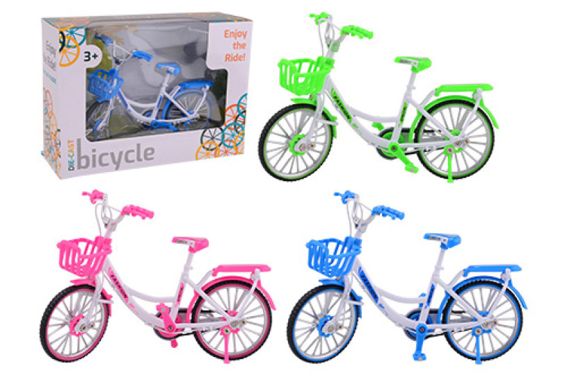 Fiets die-cast in doos 3 assorti
