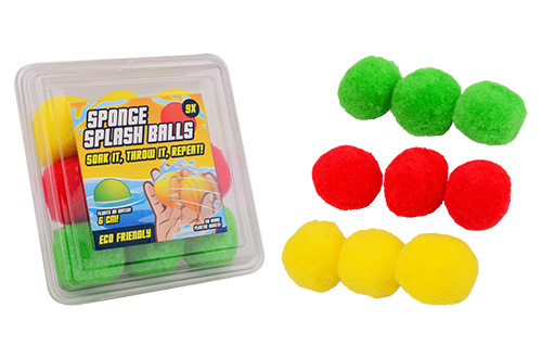 Aqua Fun Spons splash ballen in bewaardoos 9 stuks