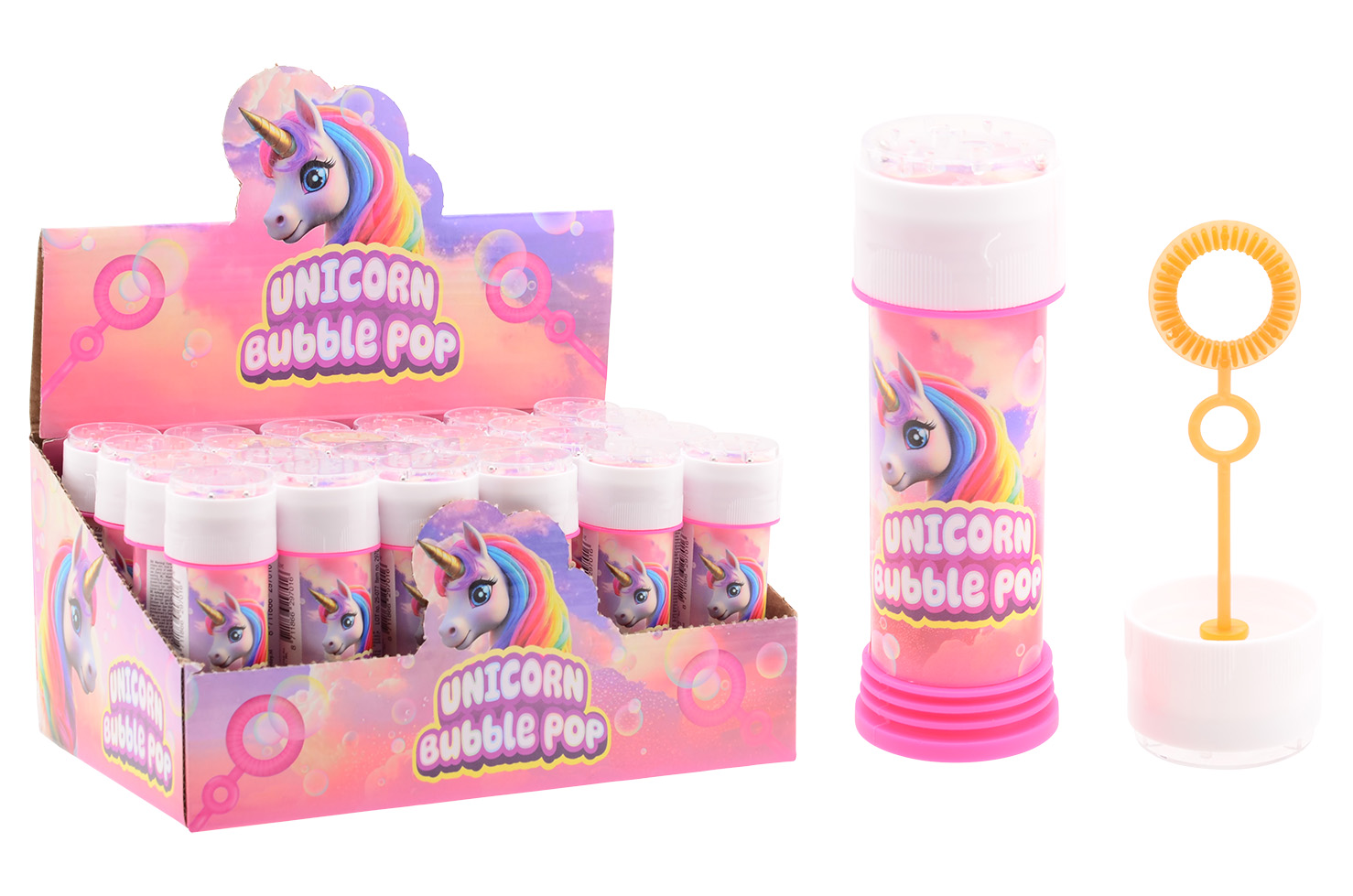 Aqua Fun Eenhoorn Bellenblaas met spel in display 50ml