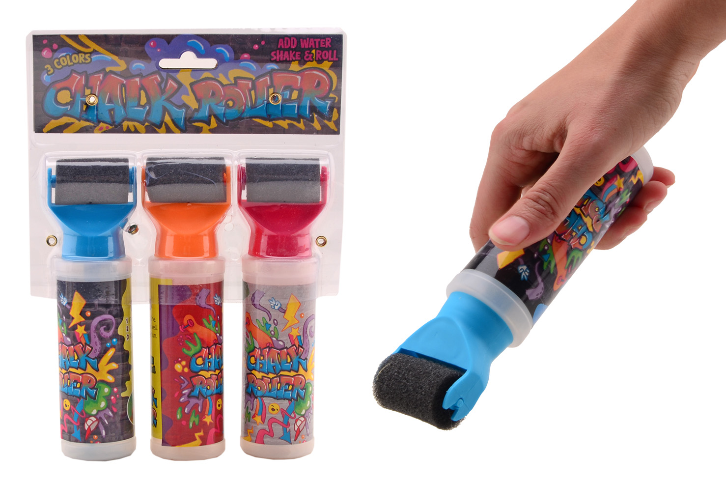 Krijt rollers op blister 3 stuks