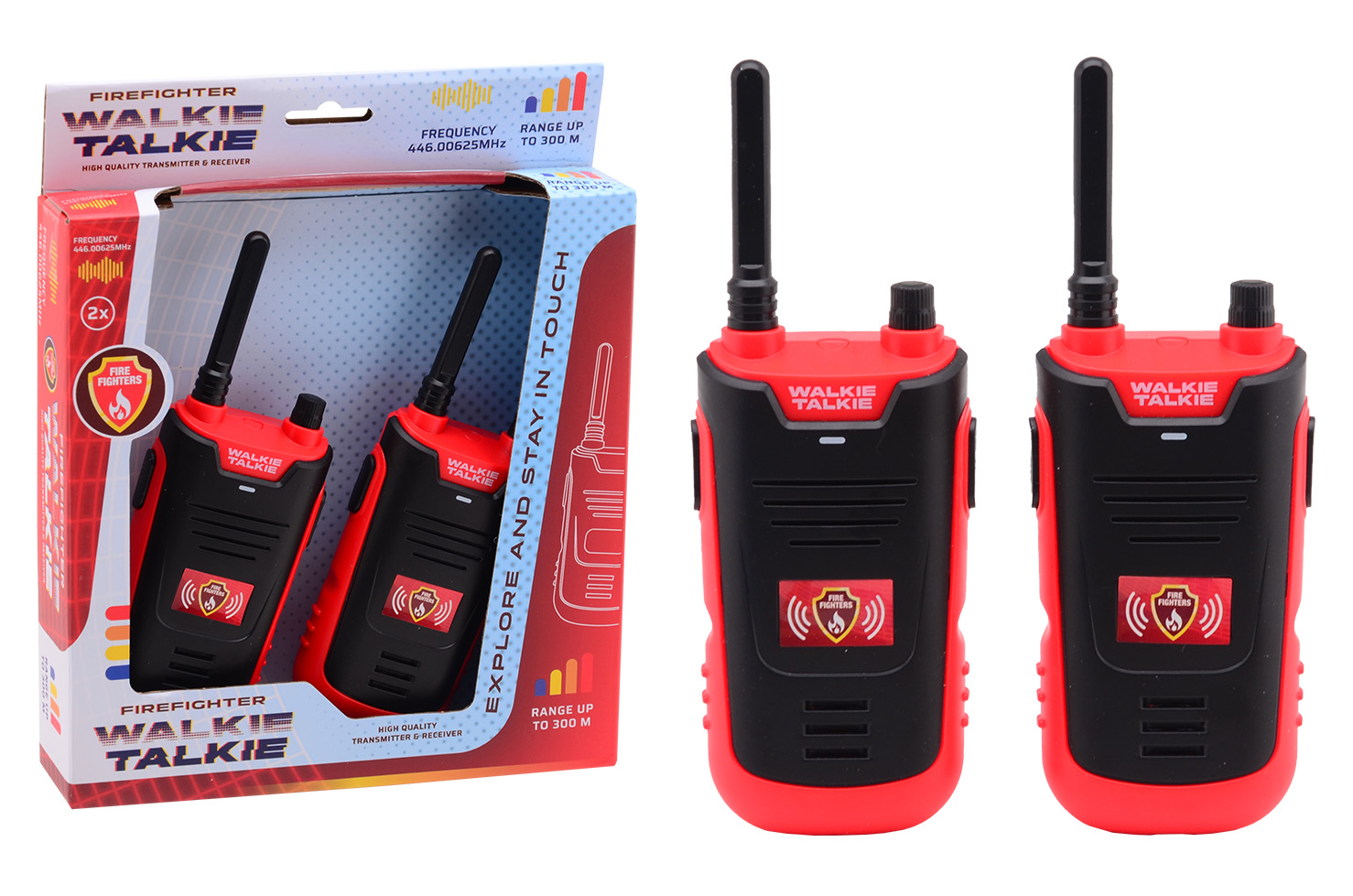 Walkie Talkie - 300 meter bereik - Brandweer