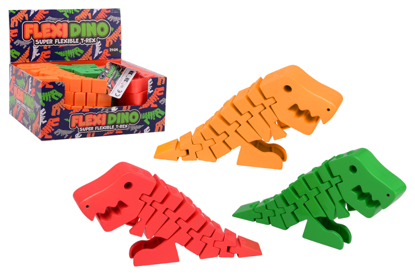 Flexy Dino T-rex 21cm assorti in display