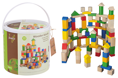Joueco - Houten blokken 100 stuks