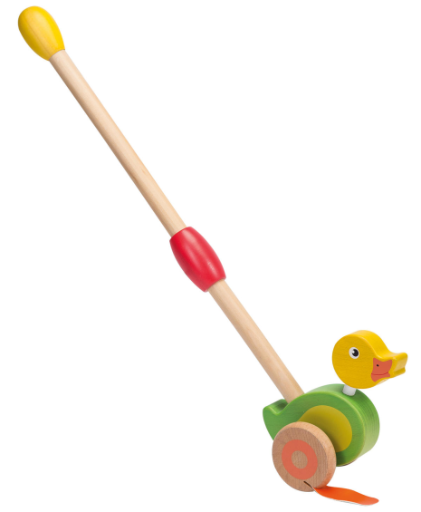 Joueco - Houten duwfiguur eend