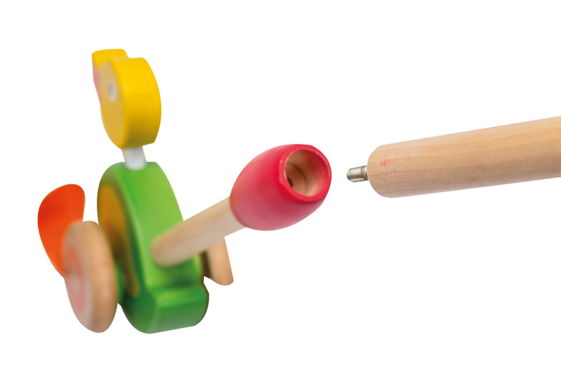 Joueco - Houten duwfiguur eend