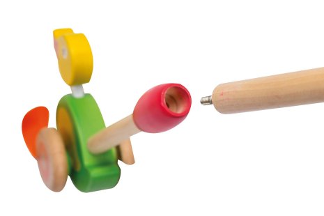 Joueco - Houten duwfiguur eend