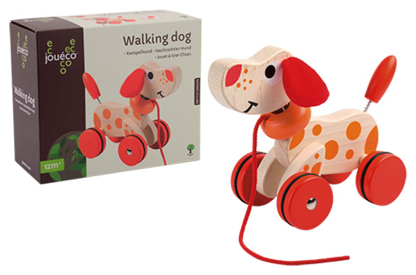 Joueco - Houten kwispel hondje