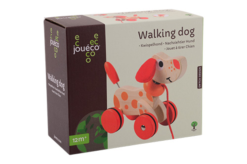 Joueco - Houten kwispel hondje