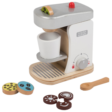 Joueco - Houten koffieapparaat met accessoires
