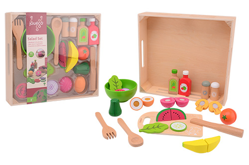 Joueco - Salade set in houten tray