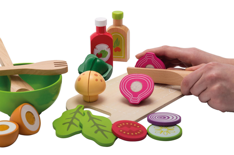 Joueco - Salade set in houten tray