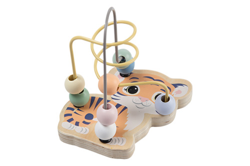 Joueco - The Wildies Family Kralenbaan met dierenprint, 4 as