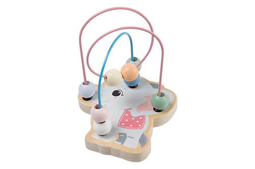 Joueco - The Wildies Family Kralenbaan met dierenprint, 4 as