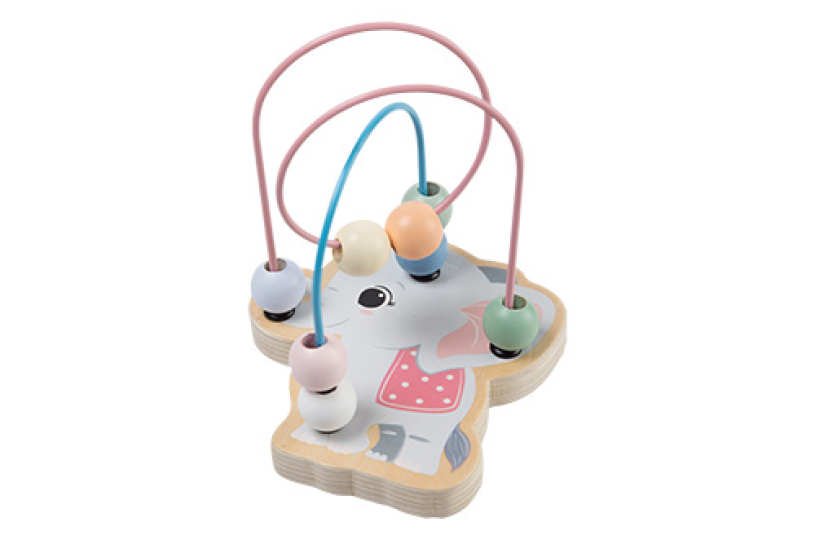 Joueco - The Wildies Family Kralenbaan met dierenprint, 4 as