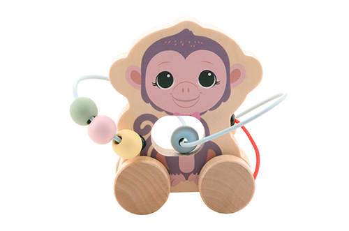 Joueco - The Wildies Family Rollende dieren met kralenbaan