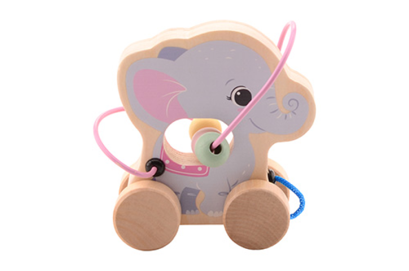 Joueco - The Wildies Family Rollende dieren met kralenbaan