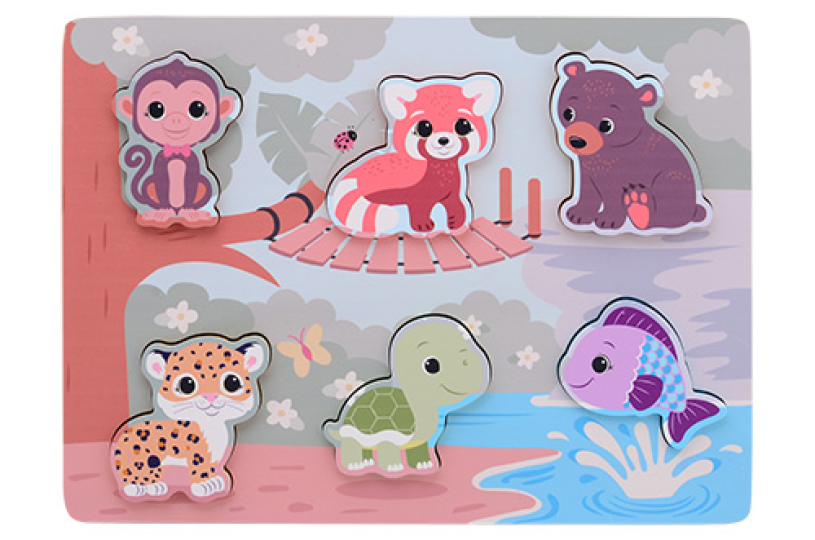 Joueco - The Wildies Family zachte vakjes puzzel