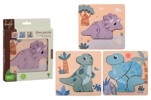 Joueco - Dino puzzel 3 assorti
