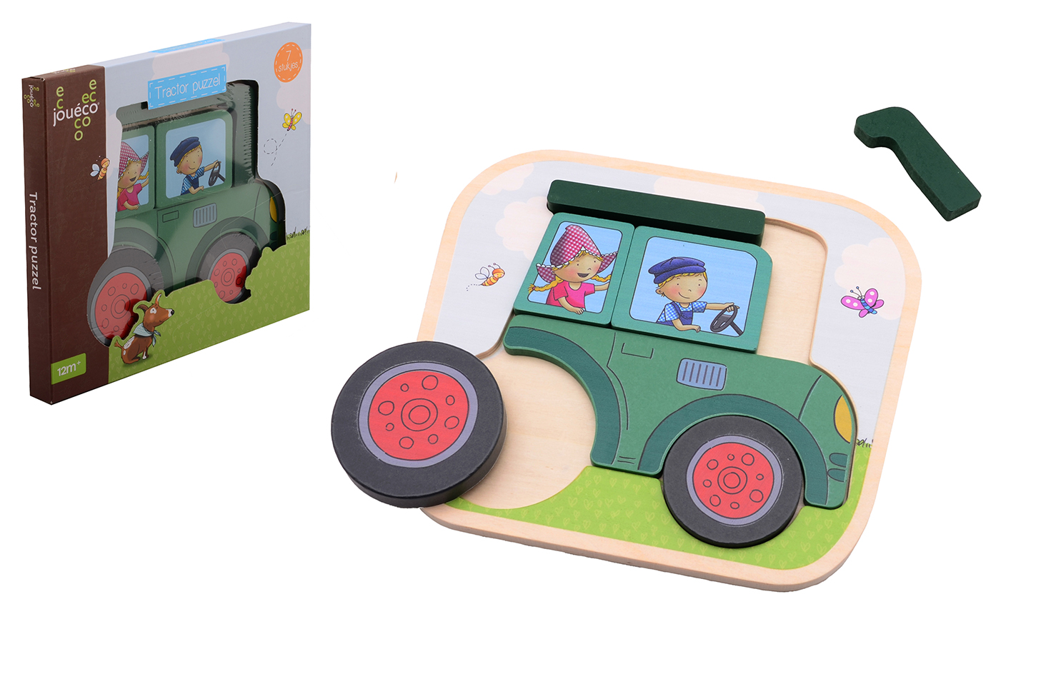 Joueco - Fien & Teun tractor puzzel