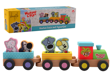 Joueco - Woezel & Pip Treinset met figuurtjes