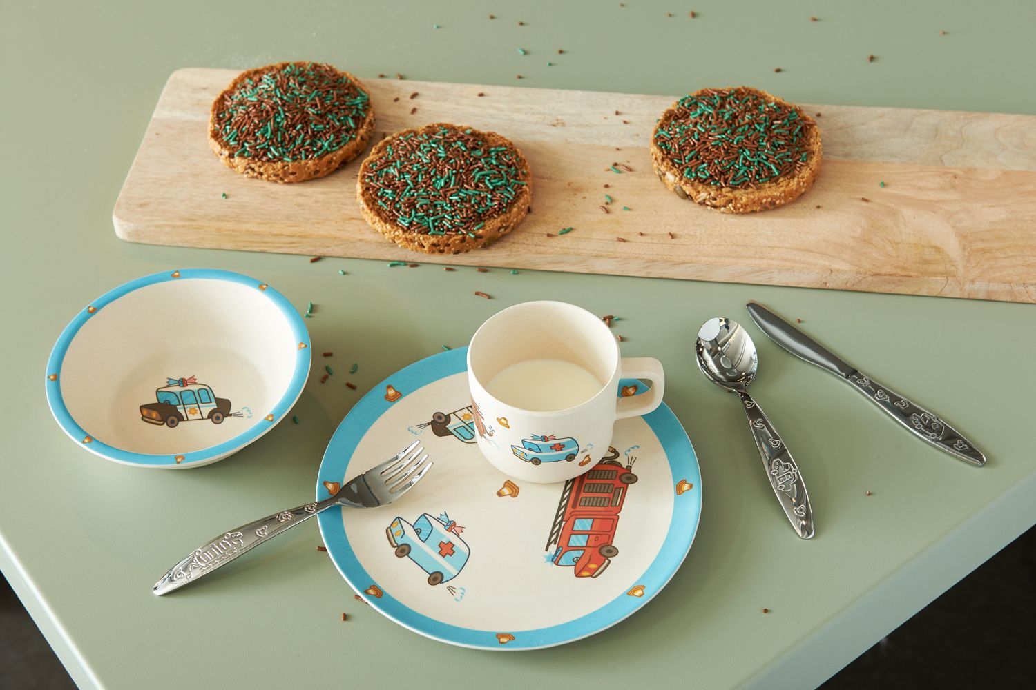 Zilverstad Kinderbestek 3-delig Hulpdiensten