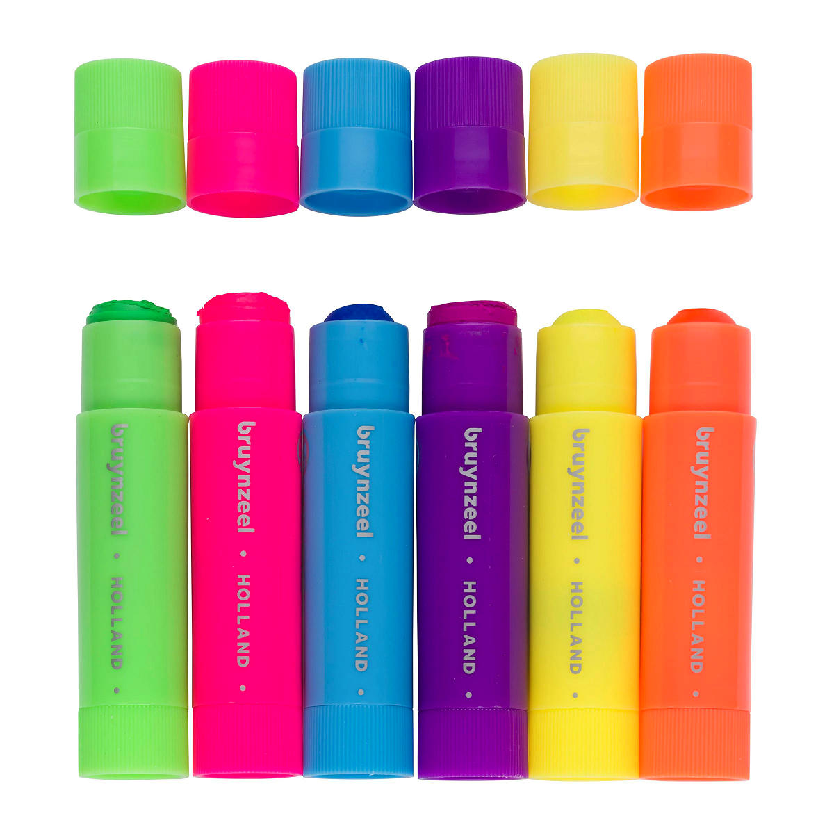 Bruynzeel Kids Plakkaatverf sticks set Neon 6 kleuren