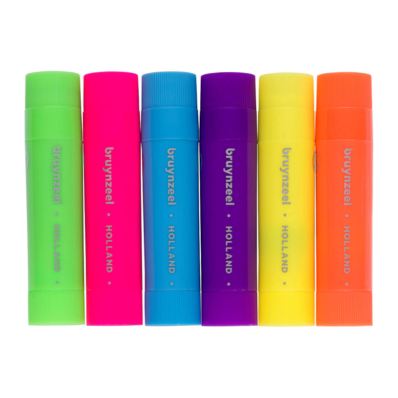 Bruynzeel Kids Plakkaatverf sticks set Neon 6 kleuren