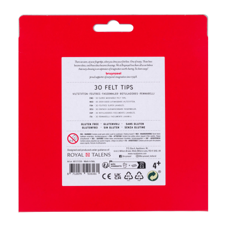 Bruynzeel Viltpunters etui - 30 viltstiften