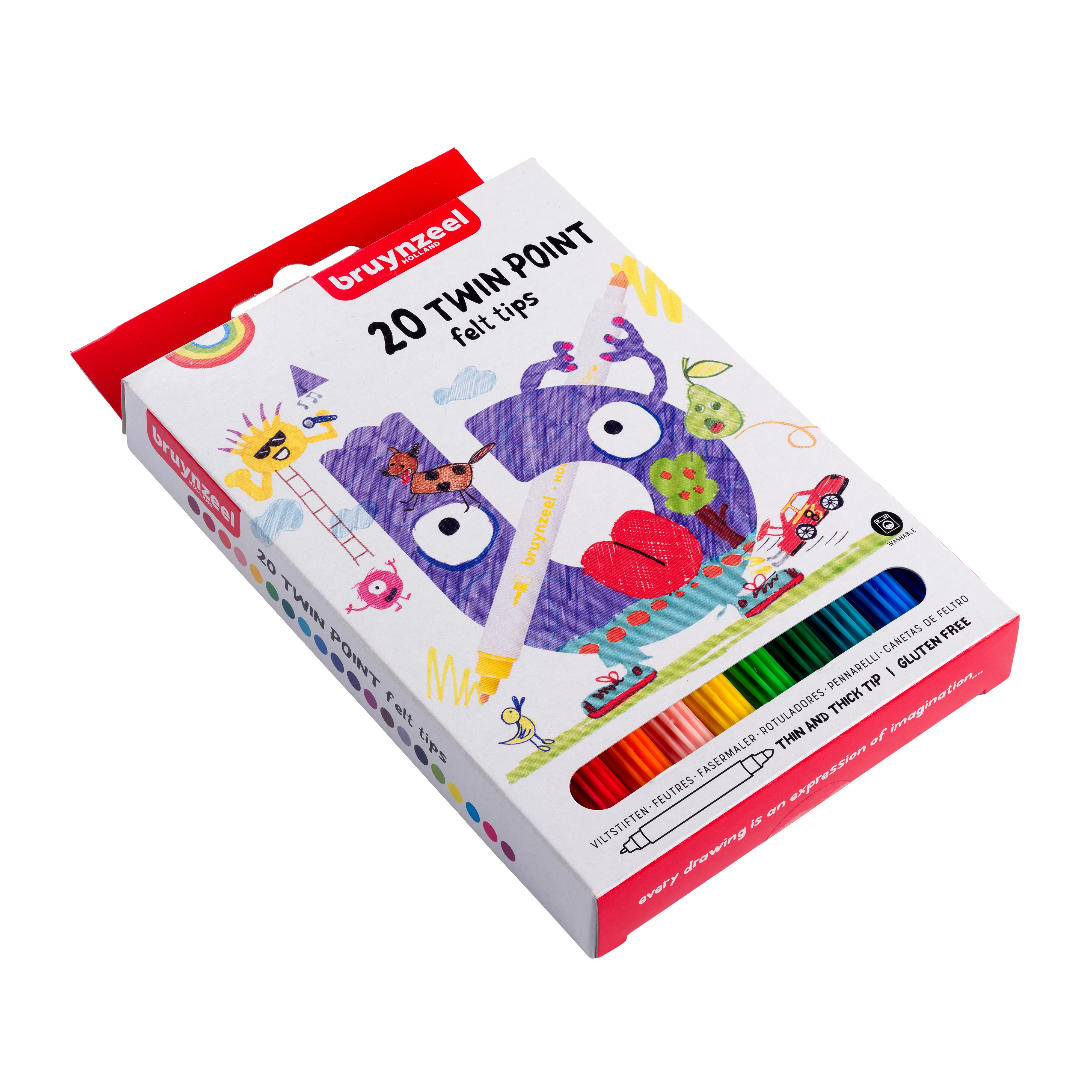 Bruynzeel Kids Twin Point viltstiften set 20