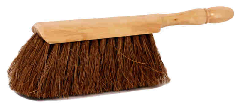 Handstoffer kokos gelakt 32cm