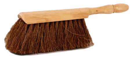 Handstoffer kokos gelakt 32cm