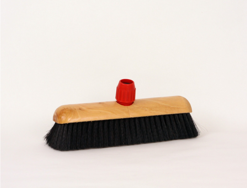 Luva zaalveger zwart kunsthaar 29 cm met steelhouder