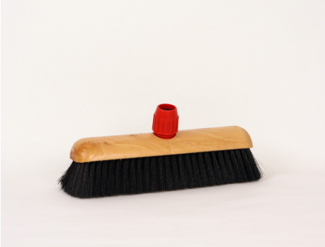 Luva zaalveger zwart kunsthaar 29 cm met steelhouder