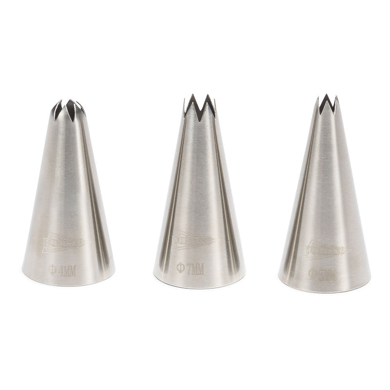 Patisse set spuitmondjes rvs 3 dlg. 3-7mm