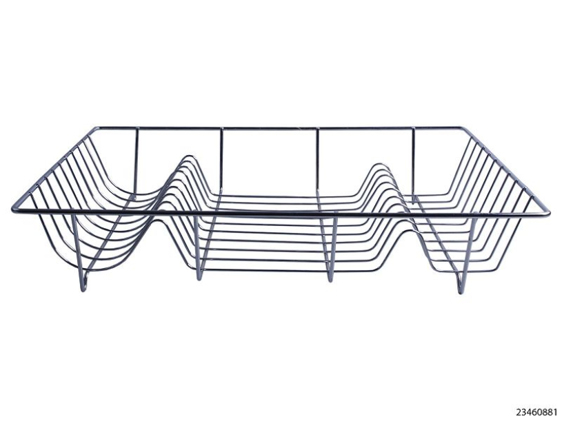 Afdruiprek 47x32x8cm chroom