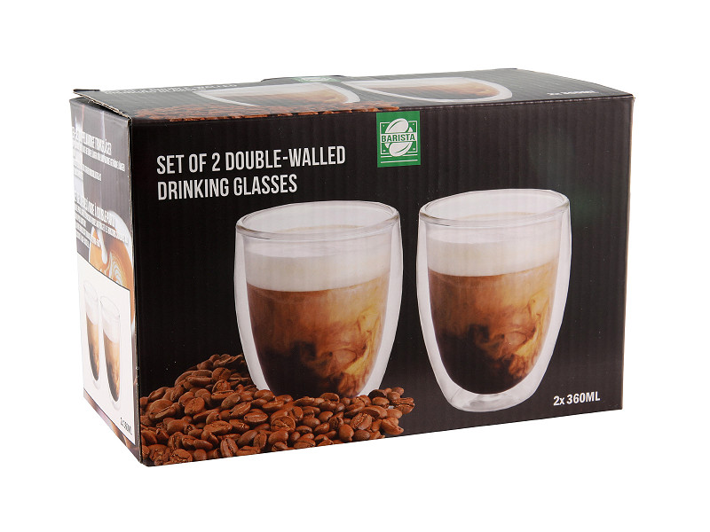 Dubbelwandig drinkglas set 2 stuks 320ML