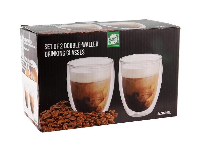 Dubbelwandig drinkglas set 2 stuks 320ML