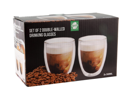 Dubbelwandig drinkglas set 2 stuks 320ML