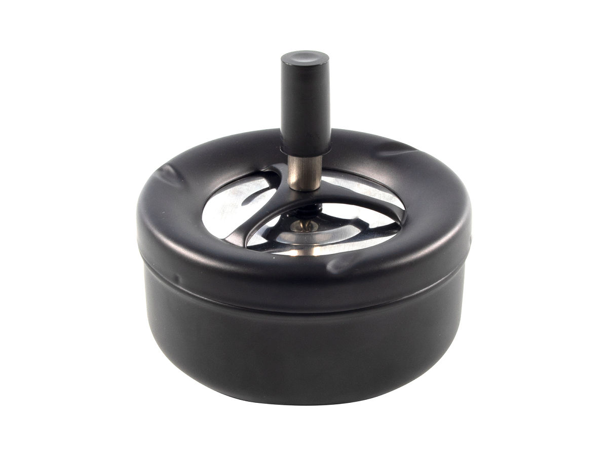 Drukasbak zwart rond 11cm