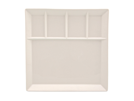 Gourmet/Fonduebord 24,5x24,5cm wit