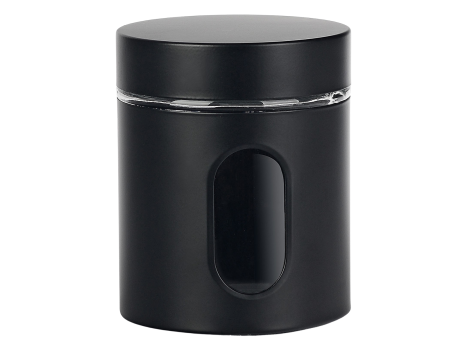 Voorraadpot venster 600ml - mat zwart