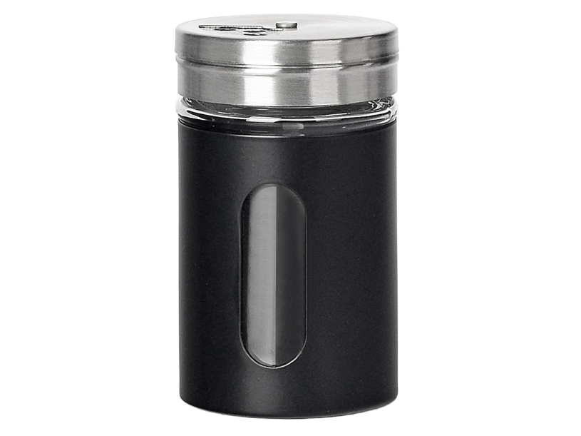 Voorraadpot kruidenstrooier venster 80ml - mat zwart