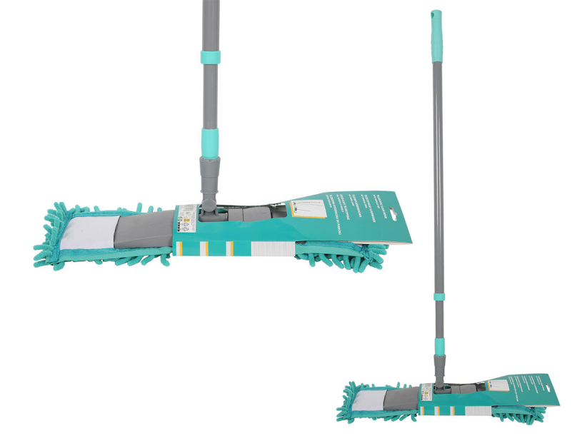 Vloerwisser telescoop grijs/turquoise