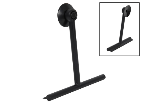 Badkamer raamwisser met zuignap zwart