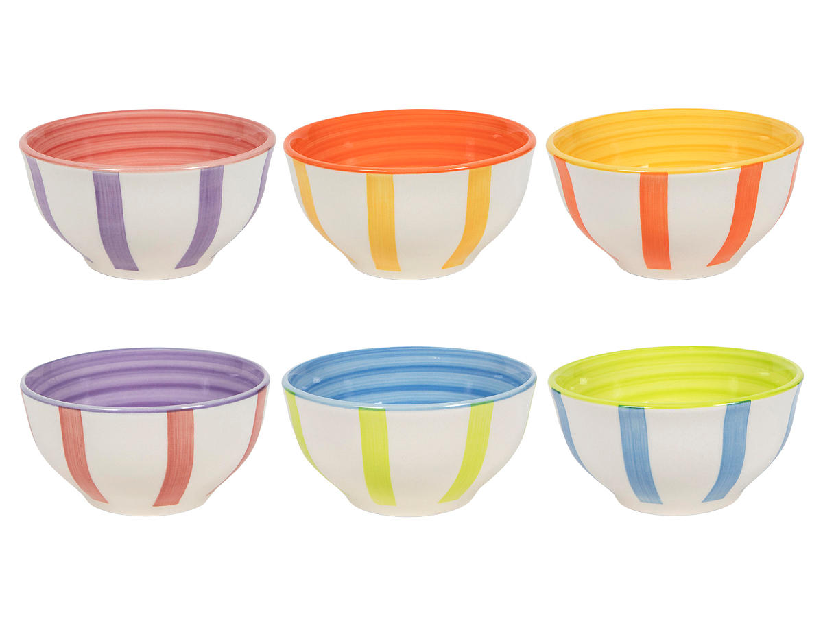 Servies aardewerk Summer Stripes schaal 12cm assorti
