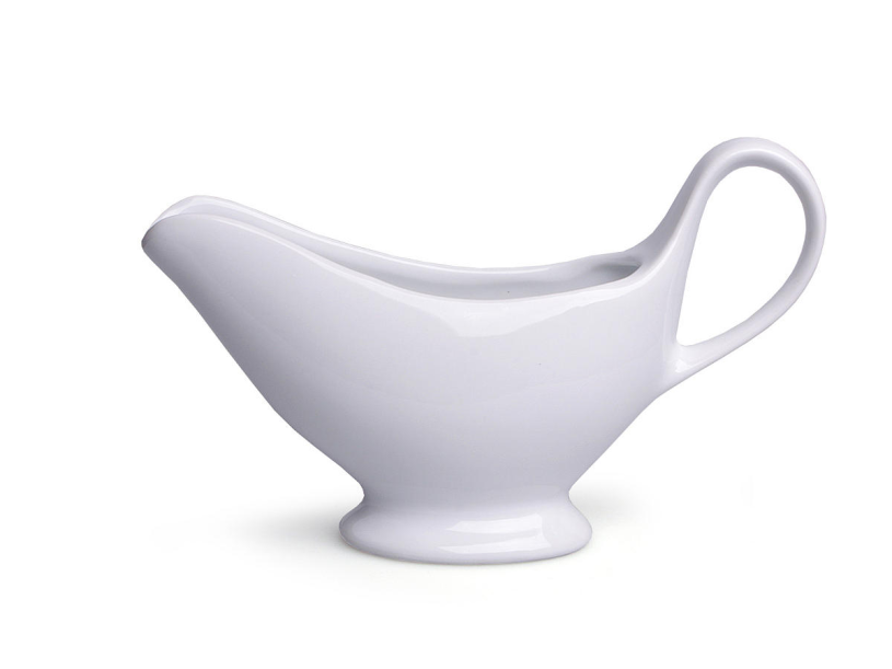 Sauciere porselein wit 21x7x11,5cm