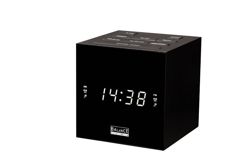 Balance Time wekkerradio AM/FM digitaal LED Zwart met USB