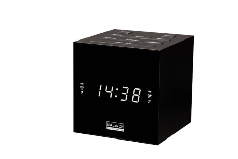 Balance Time wekkerradio AM/FM digitaal LED Zwart met USB